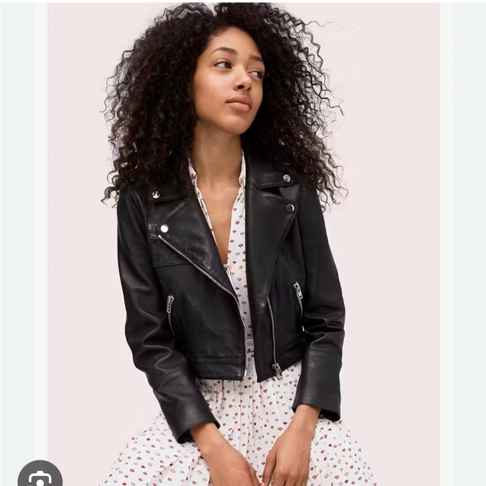 Kate Spade leather moto jacket